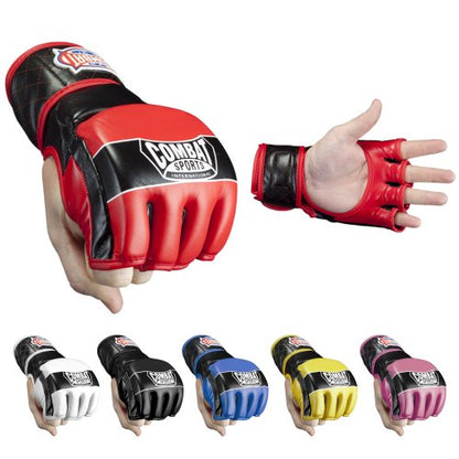 Combat Sports Traditional MMA Fight Gloves - color: Black / Blue, size: Large