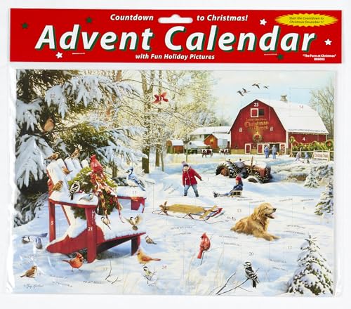 The Farm at Christmas Advent Calendar (Countdown to Christmas) with Holiday Pictures by Vermont Christmas Company
