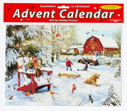 The Farm at Christmas Advent Calendar (Countdown to Christmas) with Holiday Pictures by Vermont Christmas Company