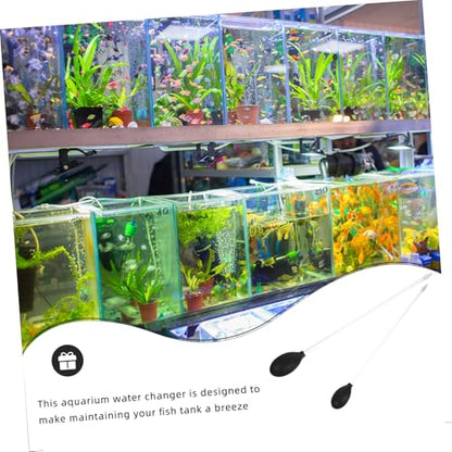 Levemolo 2pcs Fish Tank Cleaner: Aquarium Cleaning Tools Efficient Water Changing - Fish Waste Cleaner for Mini Gravel and Poop - Portable Droppers for Small Aquariums