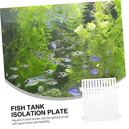 COLLBATH Acrylic Isolation Board for Aquarium Fish Tank Divider Transparent Acrylic Cups Easy to Install for Fish Separation and Filtering