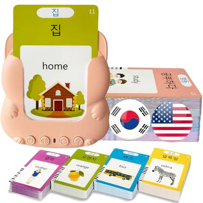 Bilingual Talking Flash Cards for Kids - Test Mode, Korean - color: Korean