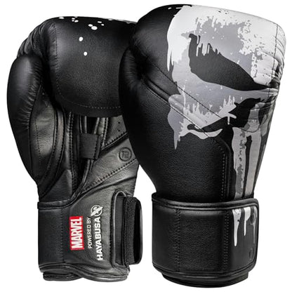 Hayabusa Marvel Hero Elite Boxing Gloves for Men and Women - color: The Punisher, size: 12oz