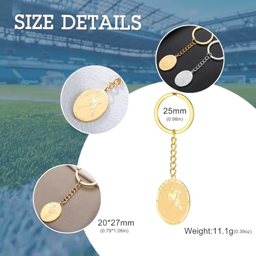 Dreamtimes St. Sebastian Medal Keychain for Men Women Stainless Steel Religious Saint Patron of Athletes Catholic Keychain - style: Hockey-g