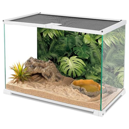 AWERT 48x18 inches Tropical Leaves Terrarium Background Polyester Reptile Habitat Background Rainforest Aquarium Background - size: 48x18in/120x45cm
