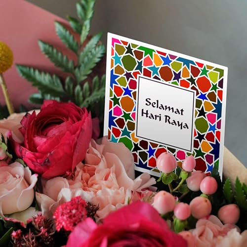 3dRose Greeting Cards - Selamat Hari Raya - Happy Festival Day in Malay - Muslim Malaysian Eid - 6 Pack - Occasions - size: 6 Greeting Cards with envelopes