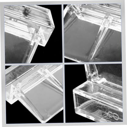 ERINGOGO 12pcs Rimless Aquarium Lid Clips Support Holder for Glass Covers Stable and Aesthetic Fish Tank Accessories