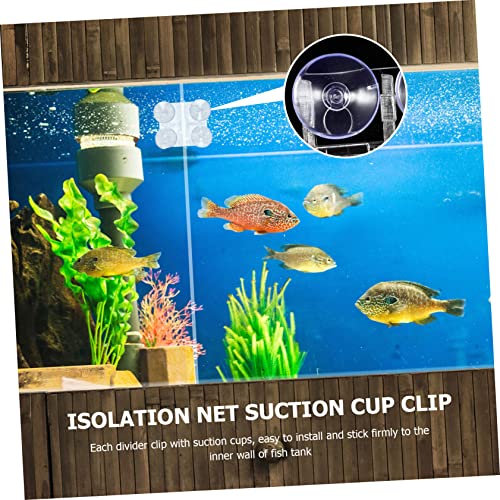 VANZACK 2pcs Fish Tank Isolation Cup Clips Acrylic Aquarium Divider Clamps for Separating Fish and Preventing Easy to Use