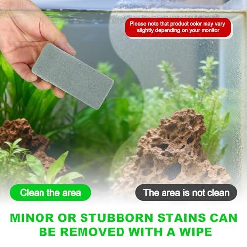 6pcs Fish Tank Cleaning Tools, Double-Sided EVA Aquarium Sponge Brush Glass Aquarium Scrubber Cleaner Sponge for Home Kitchen Office Car Glass
