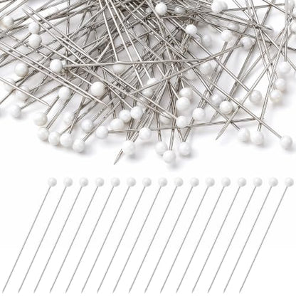 100pcs Decorative Pearl Push Pins, 1.5x0.12in, White - color: White-0.12x1.5in-100pcs