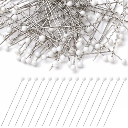 100pcs Decorative Pearl Push Pins, 1.5x0.12in, White - color: White-0.12x1.5in-100pcs