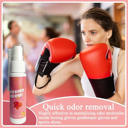 Boxing Glove Smell Remover Sports Cleaner Freshener Spray | Odor Eliminating Spray for Boxing Gloves, Gym Bags, Football Pads, Shoes, Clothes, Work Boot, Helmet, Athletic Gear