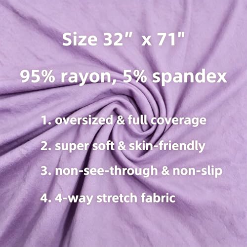 Lina & Lily Non-see-through Premium Jersey Maxi Hijab Head Scarf Wrap for Muslim Women - color: Lilac