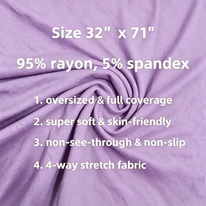 Lina & Lily Non-see-through Premium Jersey Maxi Hijab Head Scarf Wrap for Muslim Women - color: Lilac