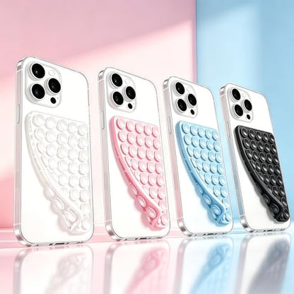 JingJinYY Anteel 2 Pack Double Sided Silicone Suction Cup Phone Case Mount, Hands-Free Strong Grip Silicon Phone Holder for Selfies and Videos, Non Slip Phone Accessories (White) - color: White