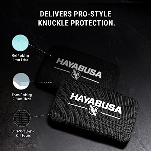 Hayabusa Boxing Knuckle Guards - color: Black, size: Large-X-Large