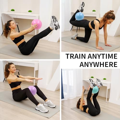 20-Pack of 9 Inch Exercise Balls, Pilates Ball & Mini Yoga Ball for Physical Therapy, Core Strength, Stability Training - Anti-Burst, Slip Resistant for Home, Gym, Office - Bulk Set