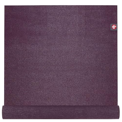 Manduka eKO SuperLite Yoga Mat - 1.5mm Natural Rubber | Foldable & Travel Friendly | Soft Textured Surface | Eco-friendly - color: Acai