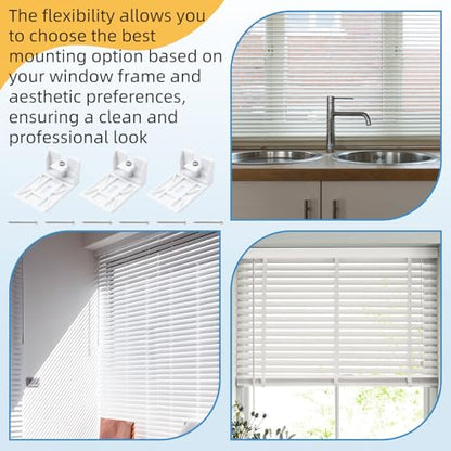 3/4" Blinds Shade Brackets Compatible with Hunter Douglas Duette, Blinds Mounting Clips Fit for Honeycomb, Cellular and Applause Shades, 3 Pack