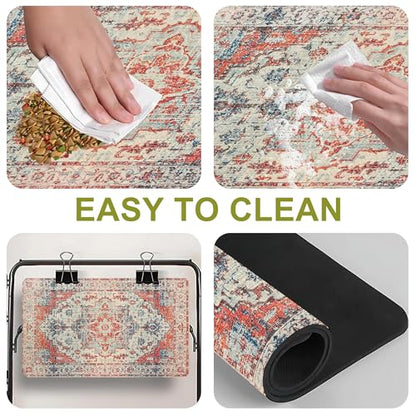 Cat Food Mat Pet Feeding Mats Dog Bowls Mat Cat Water Mat 12x20 Inch Boho5 - color: Bohemia Style 05