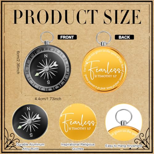 Kingdder 36 Sets Christian Compass Bulk Religious Gifts - color: Gold Black Sliver
