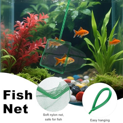 7 Pieces Fish Tank Vacuum Gravel Cleaner Kit with Aquarium Cleaning Kit, Gravel Vacuum for Aquarium Water Change and Remove Dirt Sand