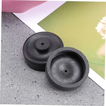 Happyyami 5pcs A5 Silicone Aquarium Oxygen Pump Membrane Replacement for Small Fish Tank Air Pump Accessories Black - size: 3.50X3.50X1.50CM
