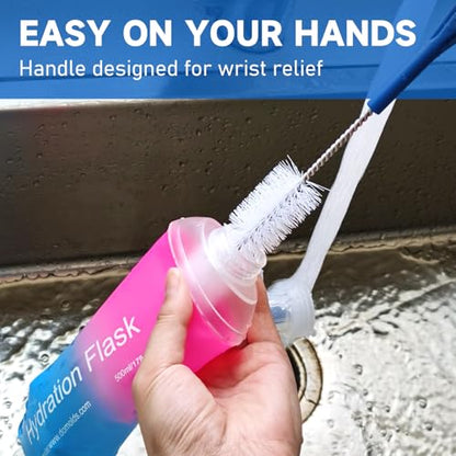 J.CARP Cleaning Kit, Made of Stainless Steel 304, Tough and Enduring - color: Soft Flask Brush