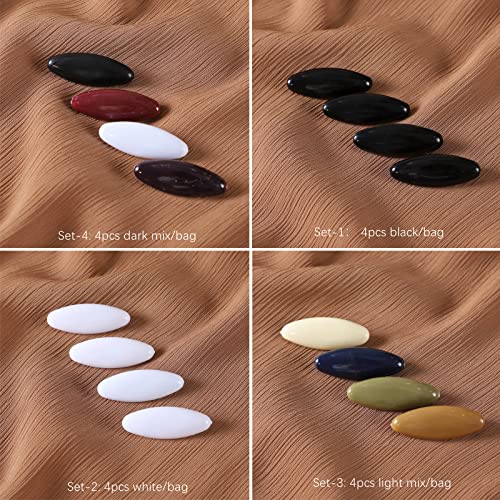 48 Pieces Classy Muslim Hijab Scarf Safety Clip Hijab Fashion Pins Snag Free Diamonds Shape Muslim Silk Scarf Buckle, Black