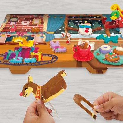 Play-Doh Holiday Advent Calendar for Kids 3 and Up, 24 Day Countdown, Multiple Surprise Gifts Behind Each Door, Arts & Crafts