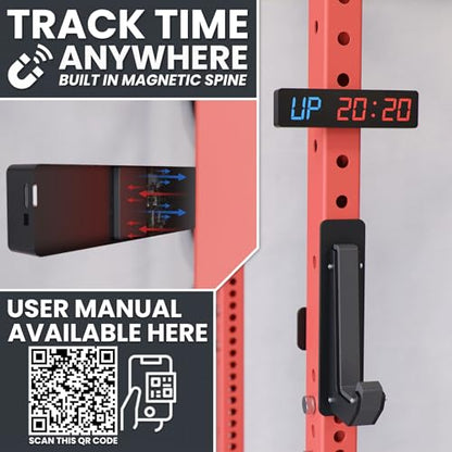 Synergee Magnetic Gym Timer – LED Display Interval Timer
