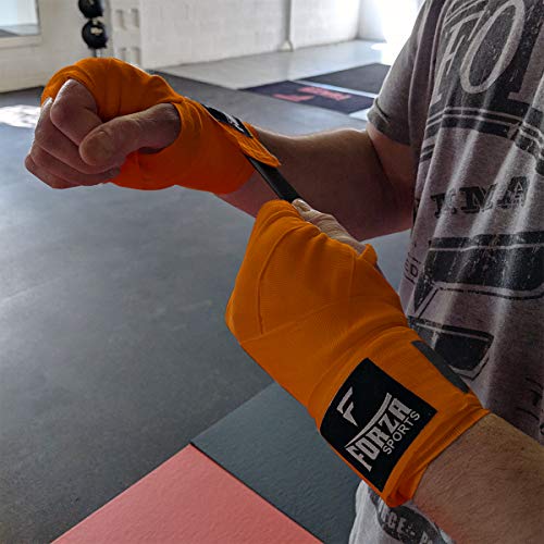 Forza Sports 120" Mexican Style Boxing and MMA Handwraps - color: Orange