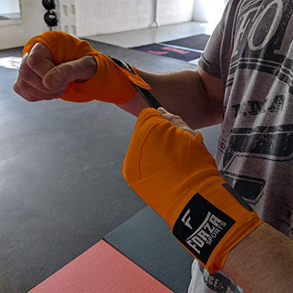 Forza Sports 120" Mexican Style Boxing and MMA Handwraps - color: Orange