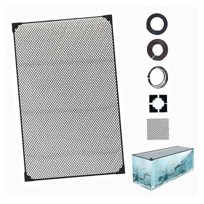 DIY Magnetic Fish Aquarium Anti Jumping net Cover, Terrarium Ventilation Opening Hood Avoid Cat Catching Fish(80cm x 45cm) - size: 80cm x 45cm