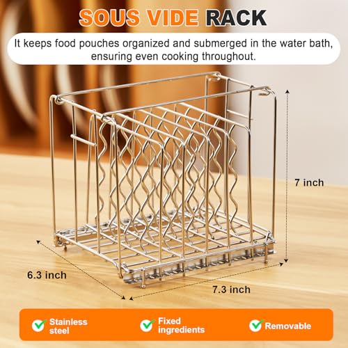 HOMENOTE Sous Vide Container 12 Quart with Lid, Rack, Sleeve and Cookbook | BPA-free complete kit includes rack, insulated sleeve and recipe booklet; compatible with Anova and most sous vide cookers. - color: Sous Vide Container-with Rack & Sleeve