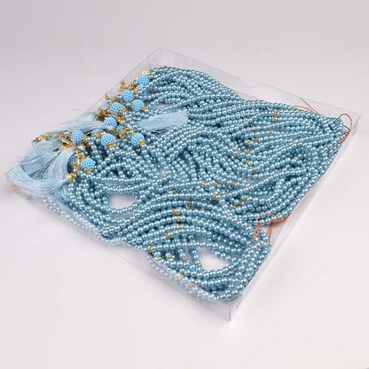 BABY SHOWER CHOCOLATE Set of 30 Muslim Prayer Beads – 99 Bead Tasbeeh in 4 Colors – Islamic Gift for Eid, Ramadan, Dhikr - color: Blue