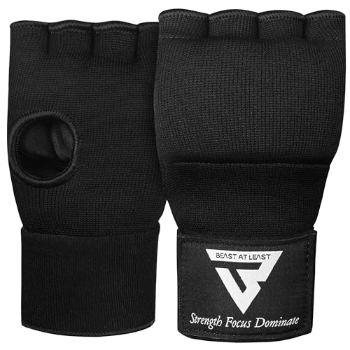 Gel Boxing Hand Wraps Inner Gloves for Men and Women, Quick 76cm Long Wrist Straps, Elasticated Padded Boxing Wraps for Muay Thai, MMA, Kickboxing, Martial Arts - size: X-Small