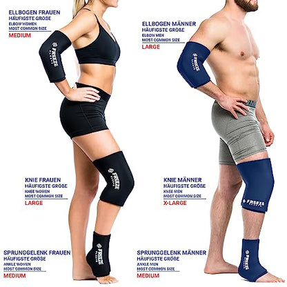 FreezeSleeve Ice & Heat Therapy Compression Sleeve- Reusable, Flexible Gel Hot/Cold Pack, 360 Coverage for Knee, Elbow, Ankle, Wrist- Black, X-Large - color: Black, size: X-Large (Pack of 1)