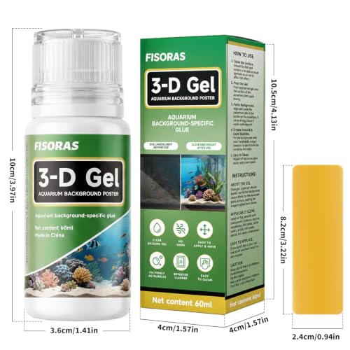 Aquarium Background Gel, 60ML(2OZ) with Sponge and Scraper - size: 60ml