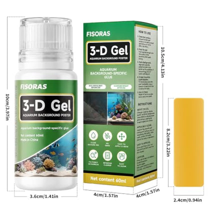 Aquarium Background Gel, 60ML(2OZ) with Sponge and Scraper - size: 60ml