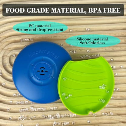2 Pack Retainer Case with Vent Hole, Compatible with Invisalign | Portable Slim Travel Aligner Case,Secure Magnetic Closure-Food Grade Silicone Pad(Blue Green) - color: Blue Green