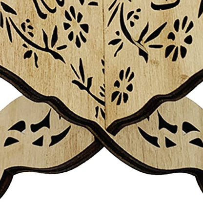 Muslim Book Holder, Wooden Book Holder, Quran Book Stand, Exquisite Engraving Beautiful Polished Folding Book Stand for Offices Living Rooms (Number 1 Standard) - size: Number 1 Standard