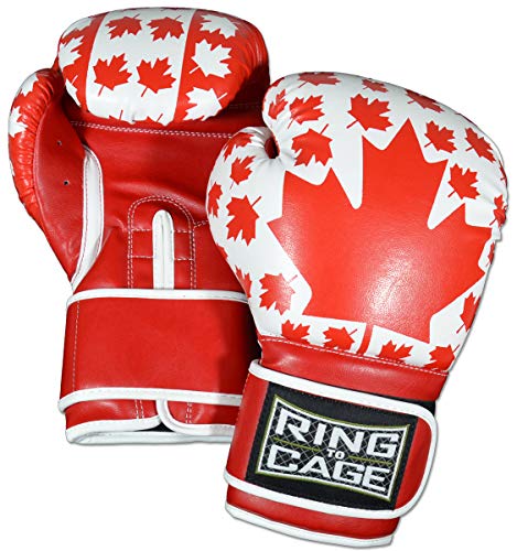 Gym Training Stand-Up Boxing Gloves - color: Canada, size: Regular weighs 12oz