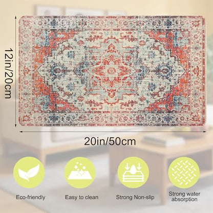 Cat Food Mat Pet Feeding Mats Dog Bowls Mat Cat Water Mat 12x20 Inch Boho5 - color: Bohemia Style 05