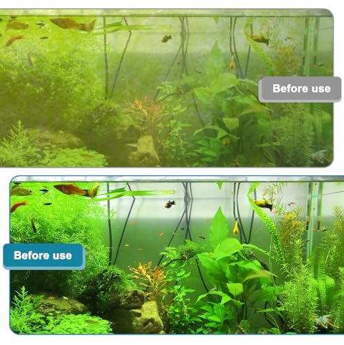 Hygger Aquarium Magnet Glass Cleaner, Magnetic Fish Tank Cleaner With 2 Blades for Glass and Acrylic Aquariums, Aquarium Algae Scraper with Super Strong Magnet for fish tanks 0.25-0.5 inches thick (M) - size: M for Glass Thickness：0.25"-0.5"