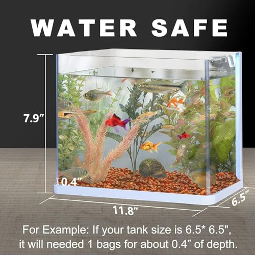 Keedolla 2 lbs/900g Aquarium Sea Glass Pebble Stones, 6-9mm Fish Tank Gravel Marble Rock for Aquarium, Fish Turtle Tank, Vase Fillers, Garden - Amber - color: Amber, size: 2 Pound