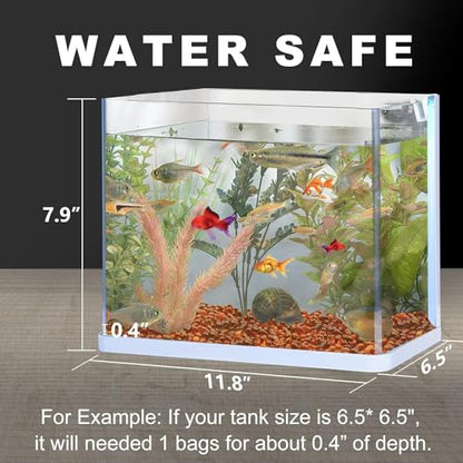 Keedolla 2 lbs/900g Aquarium Sea Glass Pebble Stones, 6-9mm Fish Tank Gravel Marble Rock for Aquarium, Fish Turtle Tank, Vase Fillers, Garden - Amber - color: Amber, size: 2 Pound