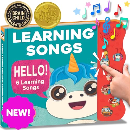 Astro Learns English Bundle Deals — Musical Toys & Interactive Sound Board Book for Toddlers 1-3, Singing & Learning Songs for Babies, Educational Talking Musical Toy, Sing Along Songs