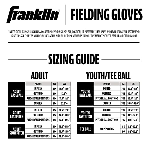 Franklin Sports Field Master Baseball + Softball Glove - Field Master Adult + Youth Baseball + Softball Mitt - Men's + Women's Gloves - color: Camel, style: 12" - Trapeze Web