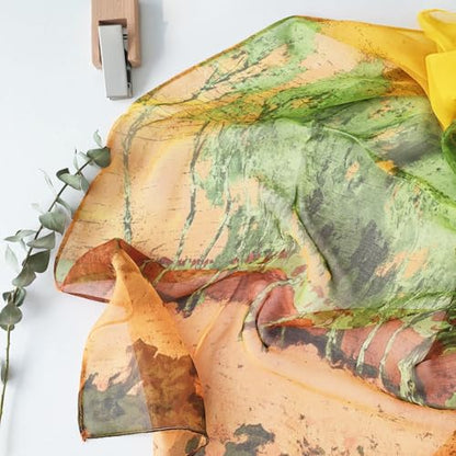 Pokeedioty Scarfs for Women Lightweight Fashion Scarves Elegant Floral Pattern Sheer Scarfs Sunscreen Shawls Wraps - color: P 0141